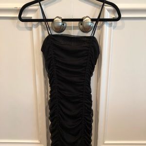 Little black dress with rouching